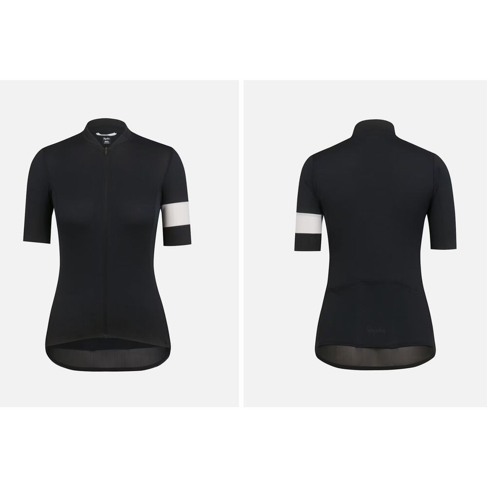 Rapha Women’s Classic Flyweight Cycling Jersey Size S Black White Lightweight - Picture 8 of 8